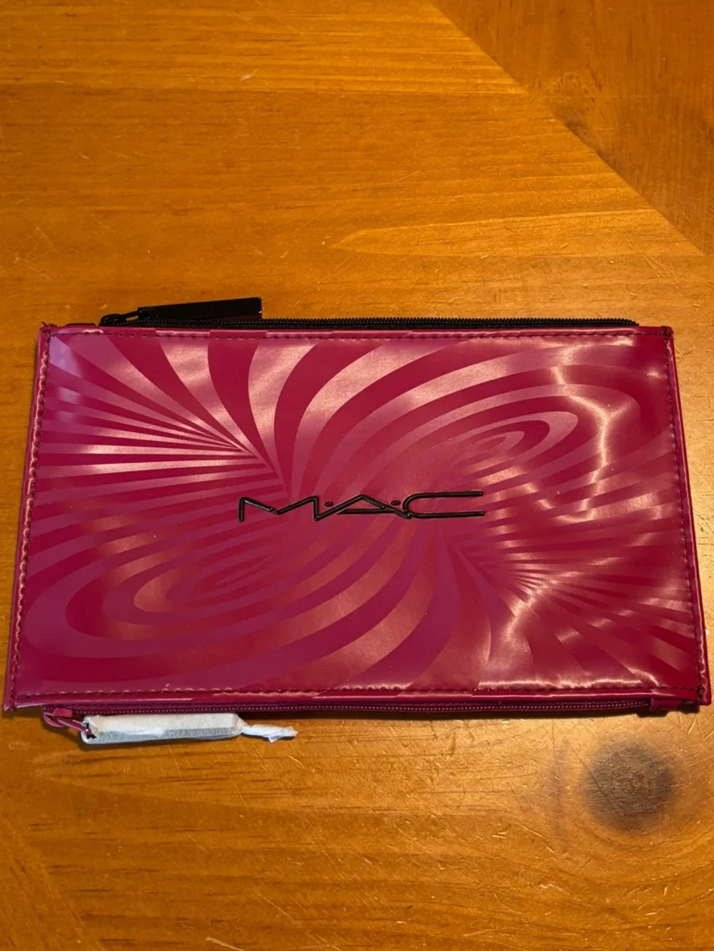 MAC Cosmetics Magenta Pink Swirl Print Cosmetic Bag